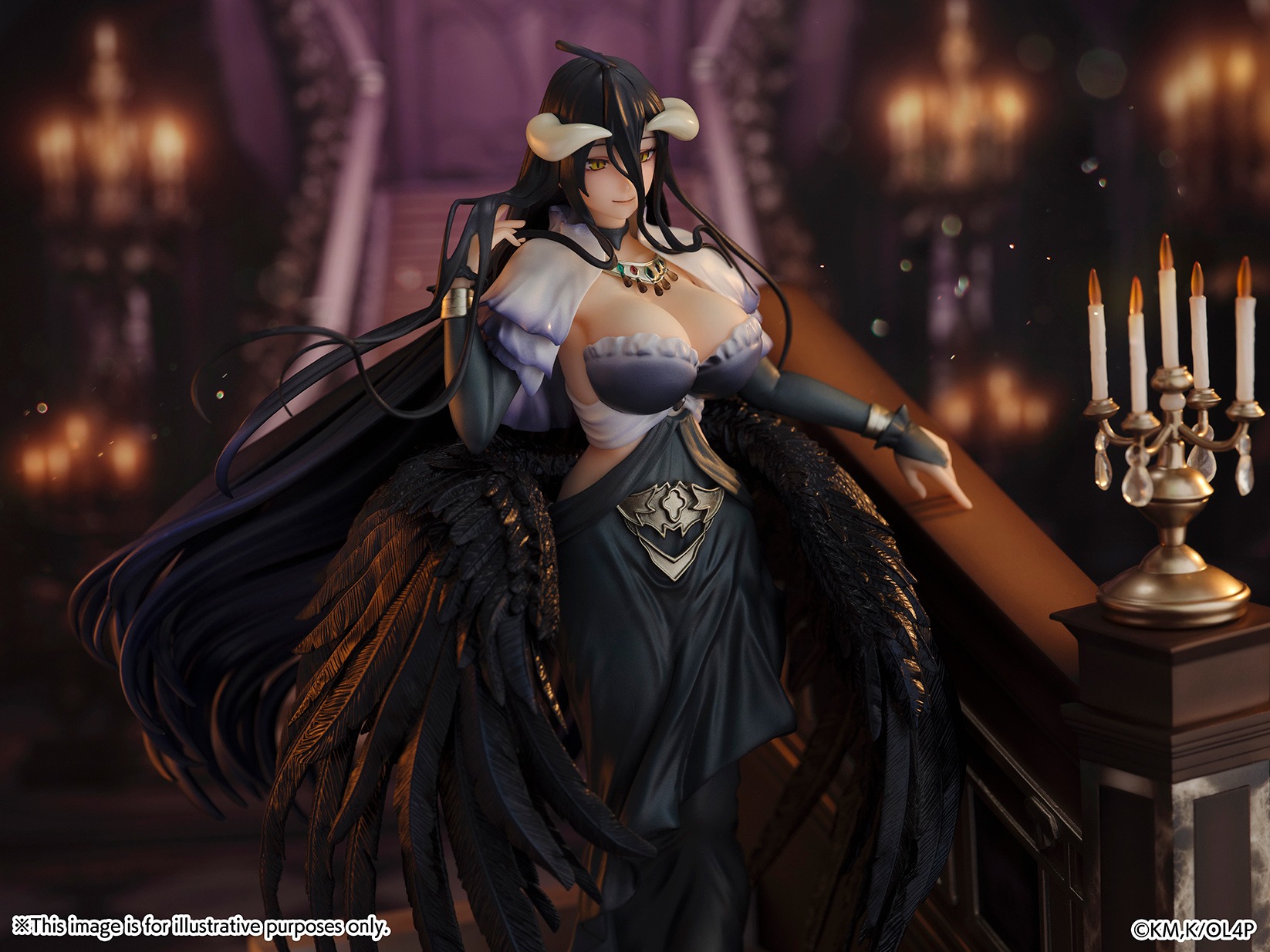 Shibuya Scramble Scaled Figure 1/7 Albedo - Shikkoku no Dress Ver. Overlord By eStream