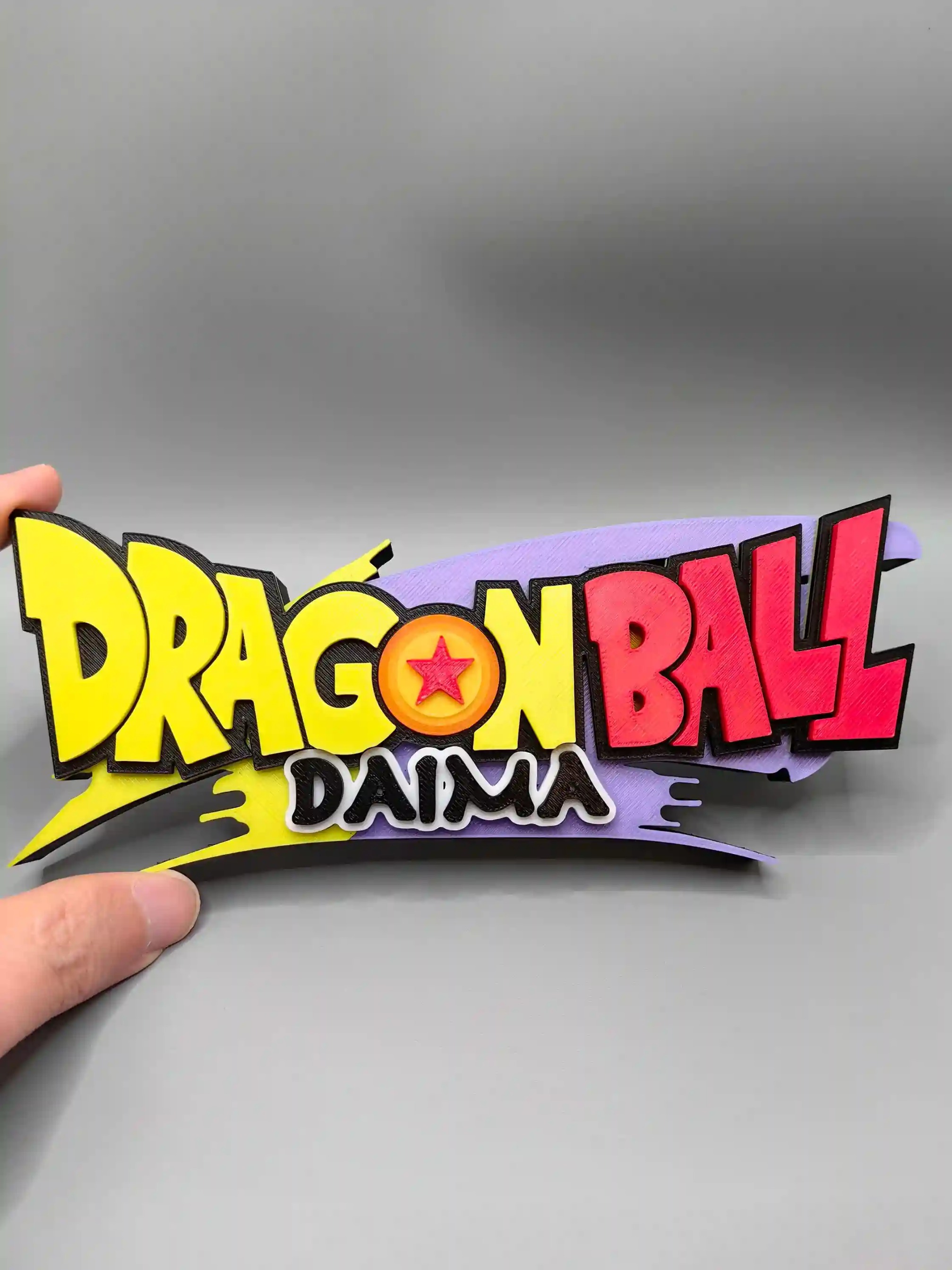 Epic 3D Printed Dragon Ball Daima Logo Display Standee - The Ultimate Anime Shelf Sign! By Otaku Kingdom