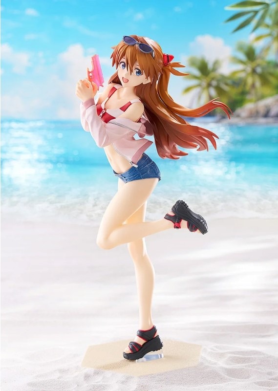 Pop Up Parade L Figure Asuka Shikinami Langley - Beach Queen Ver. Evangelion By Good Smile Company