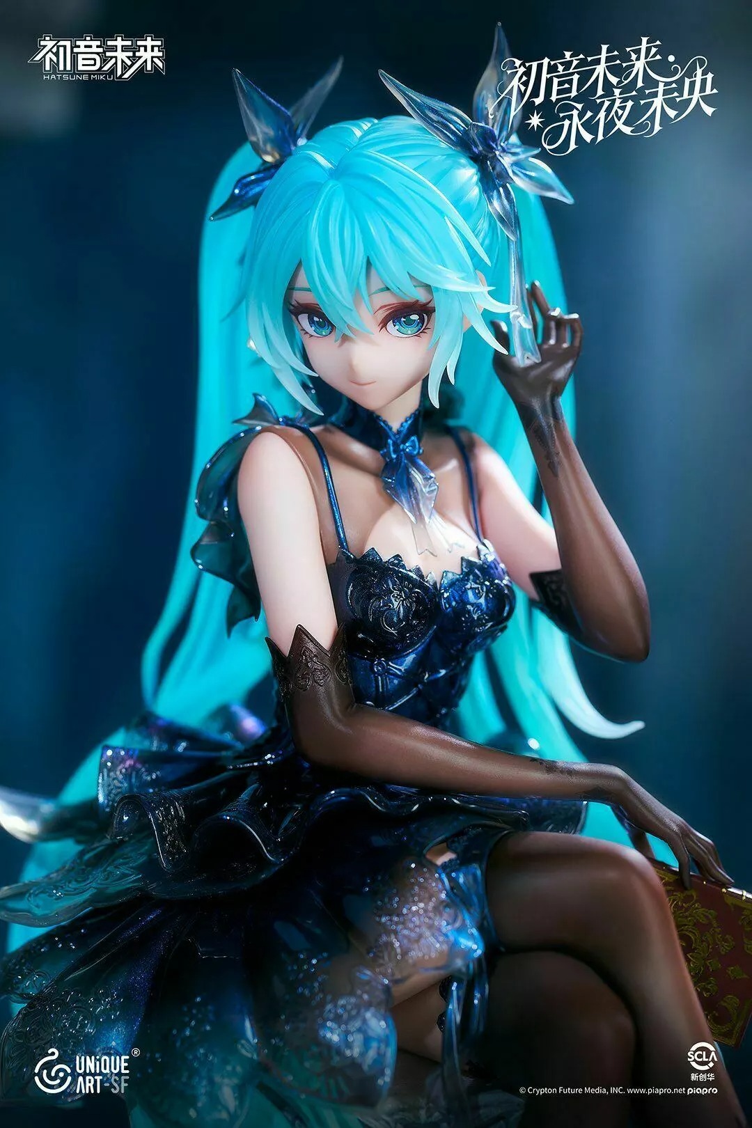 Scaled Figure 1/6 Hatsune Miku - Endless Night Ver. Vocaloid By Unique Art Studio