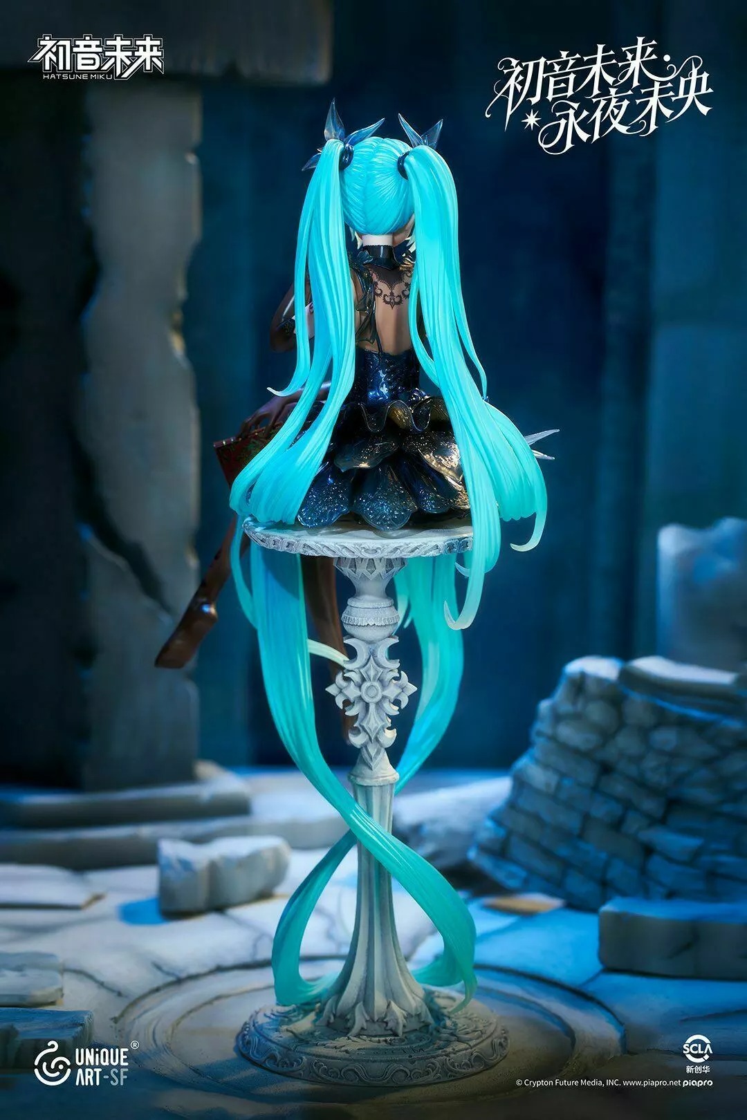 Scaled Figure 1/6 Hatsune Miku - Endless Night Ver. Vocaloid By Unique Art Studio