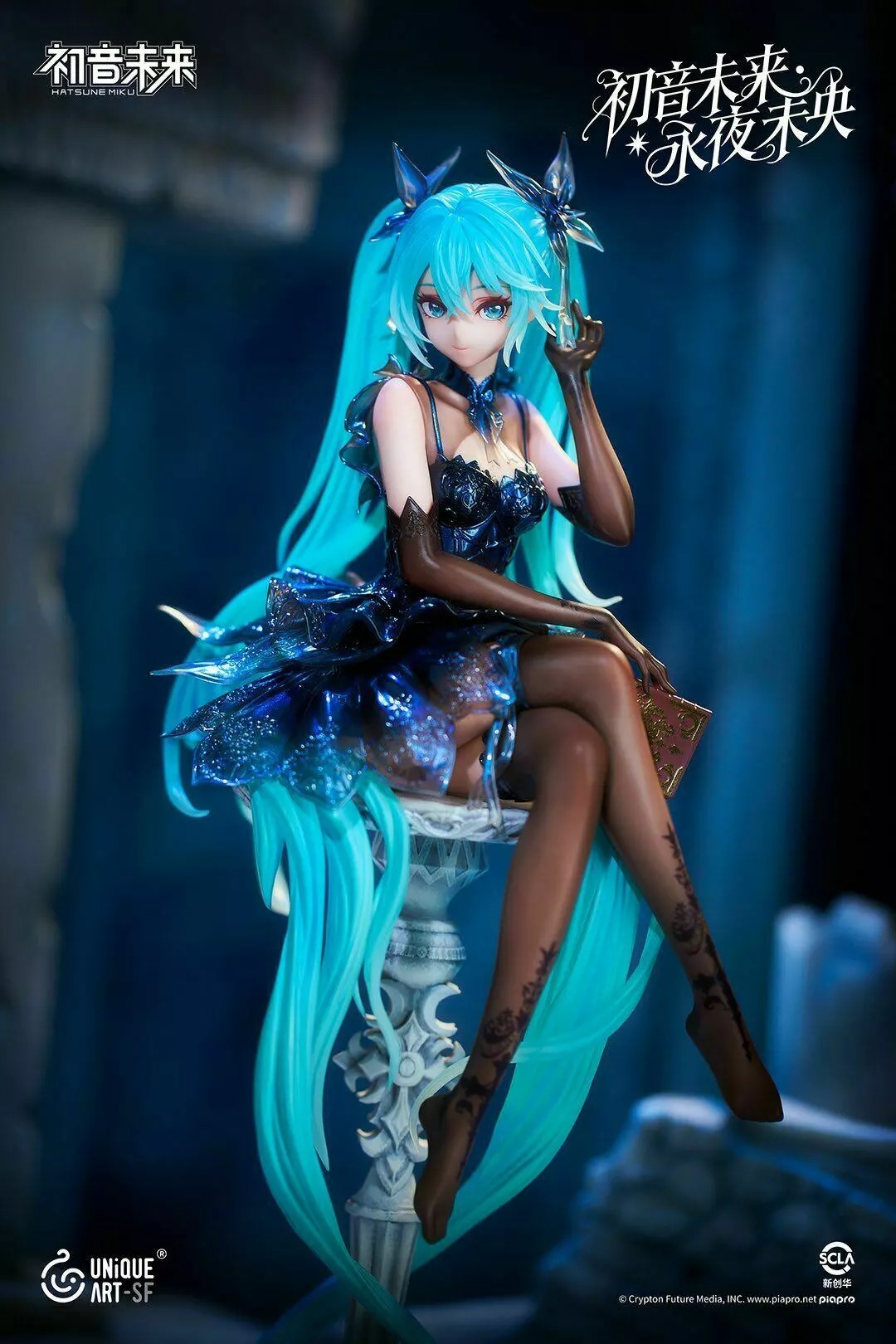 Scaled Figure 1/6 Hatsune Miku - Endless Night Ver. Vocaloid By Unique Art Studio