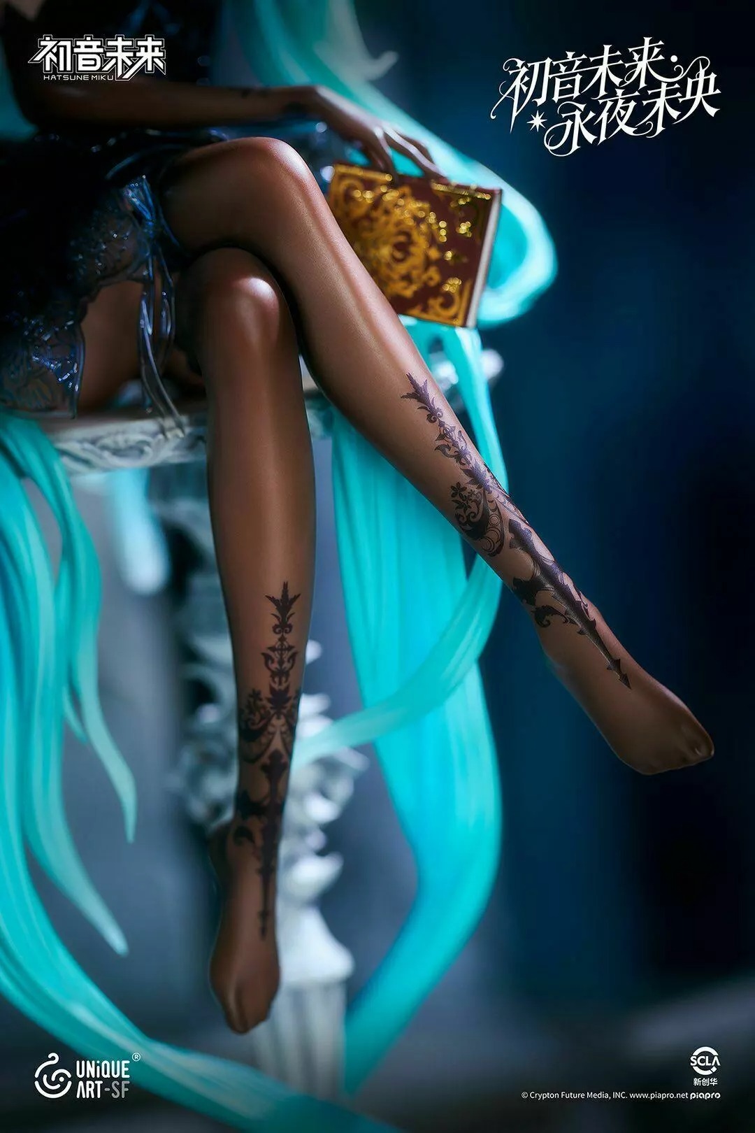 Scaled Figure 1/6 Hatsune Miku - Endless Night Ver. Vocaloid By Unique Art Studio