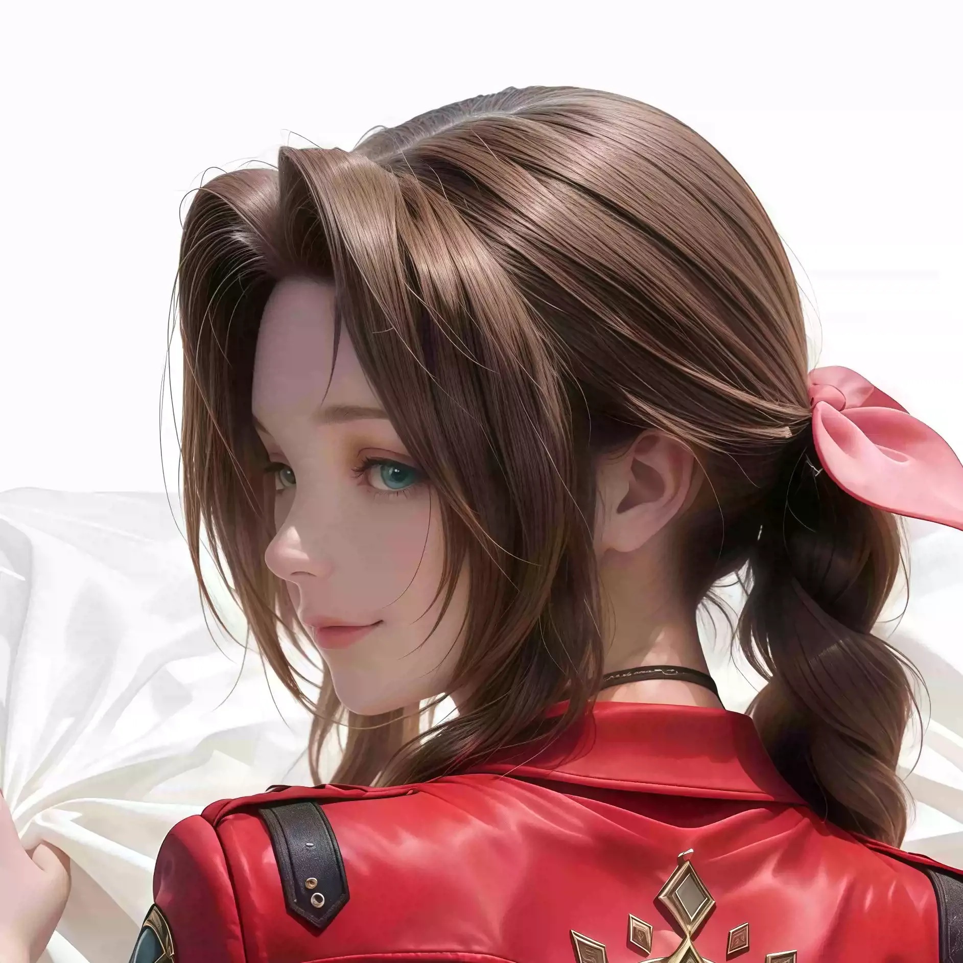 Dakimakura 3D Art Aerith Gainsborough - Final Fantasy VII Pillow Cover Only Premium Version By Otaku Kingdom