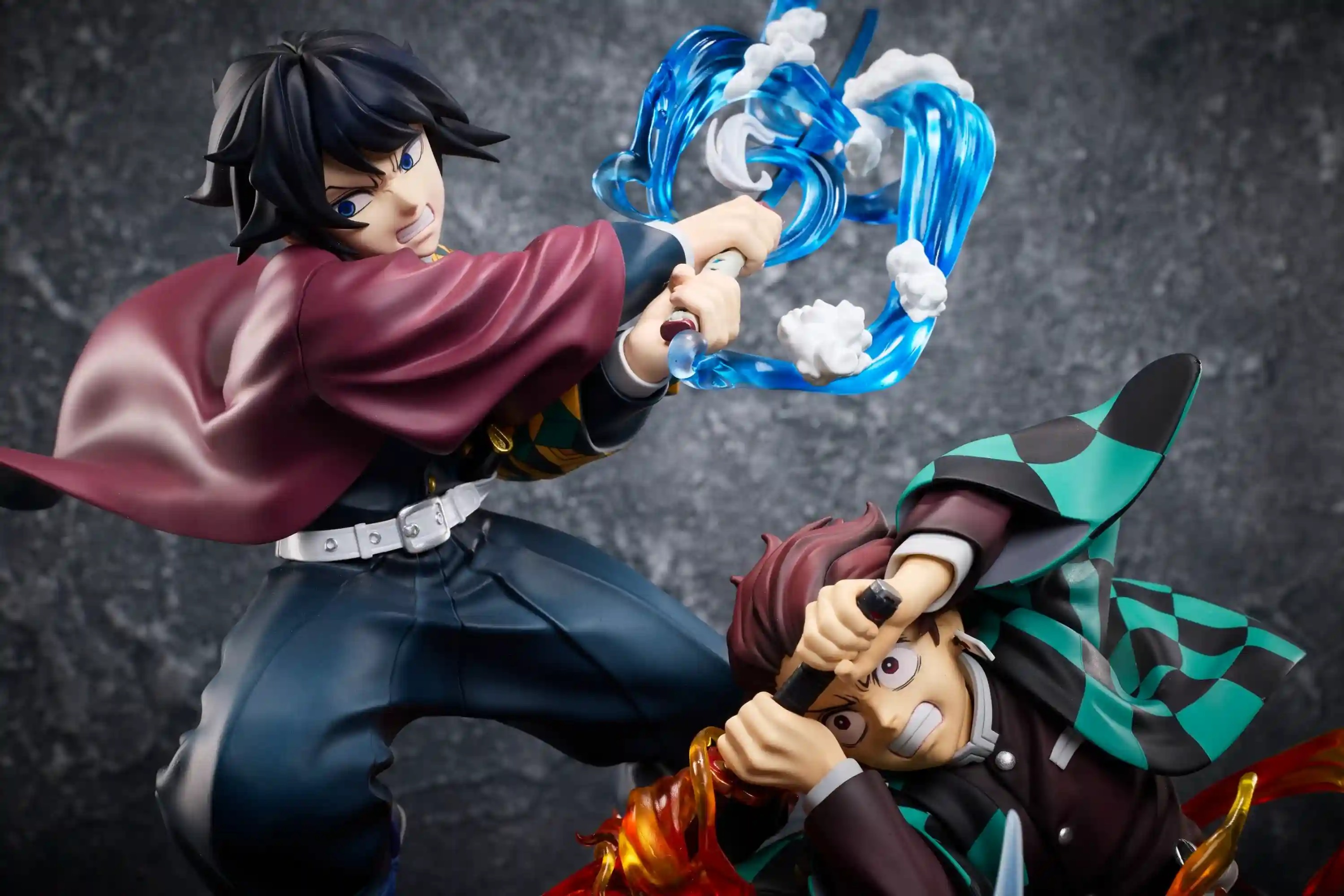 Non Scaled Figure Kamado Tanjiro & Tomioka Giyu vs Akaza - Kimetsu no Yaiba By ANIPLEX