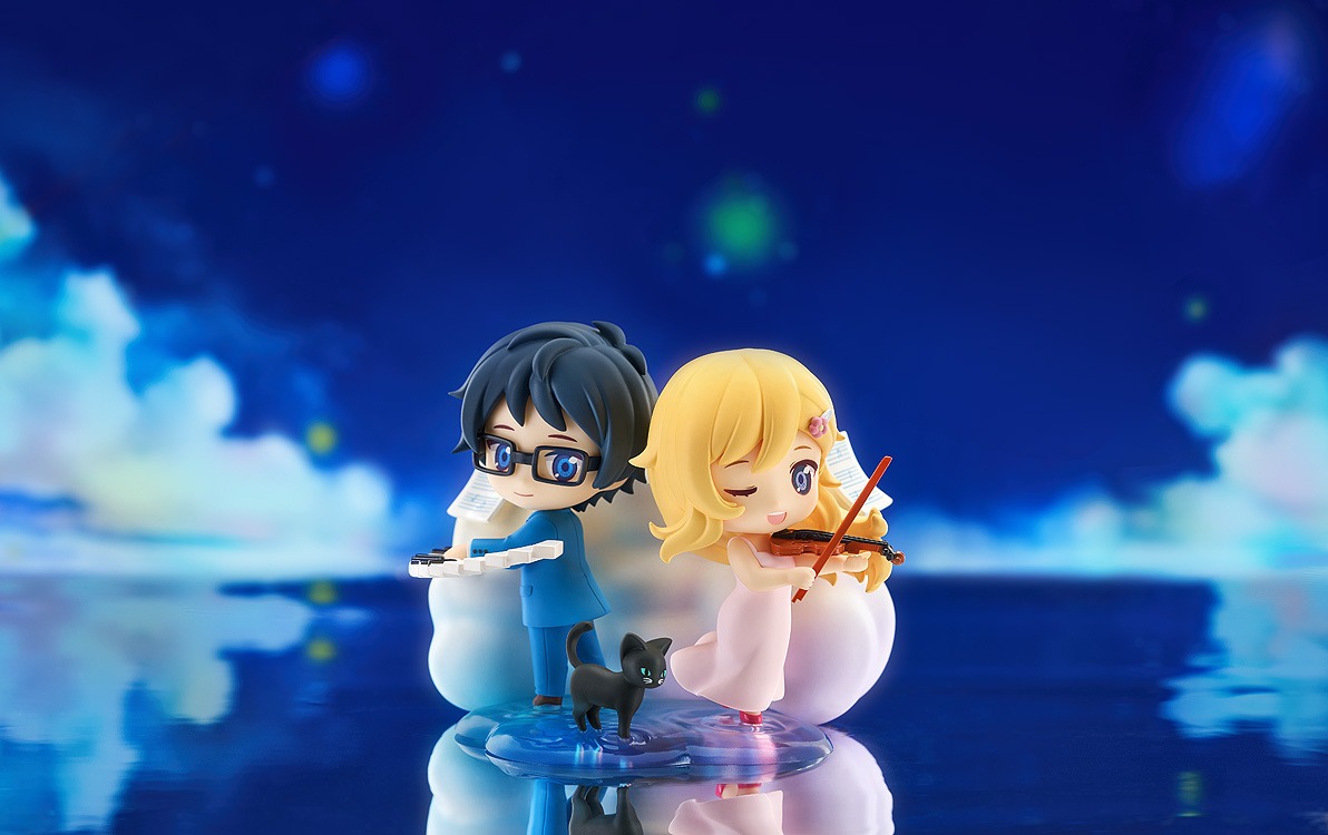 Qset+ Deformed Figure Miyazono Kaori & Arima Kousei - Shigatsu wa Kimi no Uso By Good Smile Arts Shanghai
