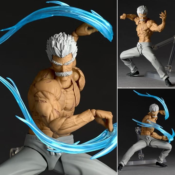 Revoltech Amazing Yamaguchi Action Figure Silver Fang - One Punch Man By Kaiyodo