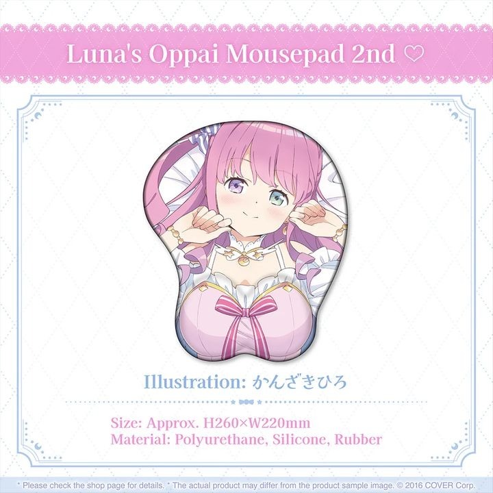 [READY STOCK ITEM] hololive JP Himemori Luna Birthday Celebration 2024 Luna's Oppai Mousepad 2nd ♡ By Cover