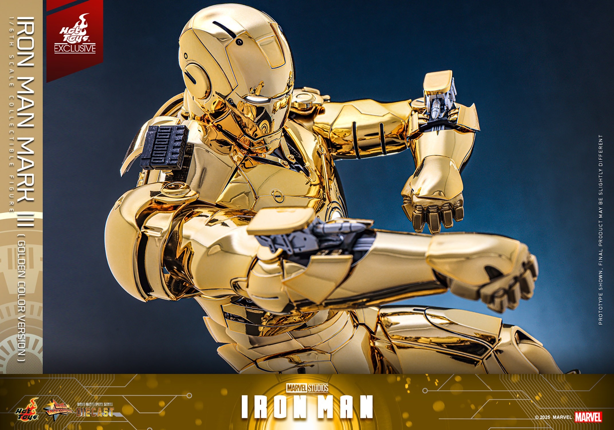 [READY STOCK ITEM] Action Figure 1/6 IRON MAN MARK III GOLDEN COLOR VER. By Hot Toys