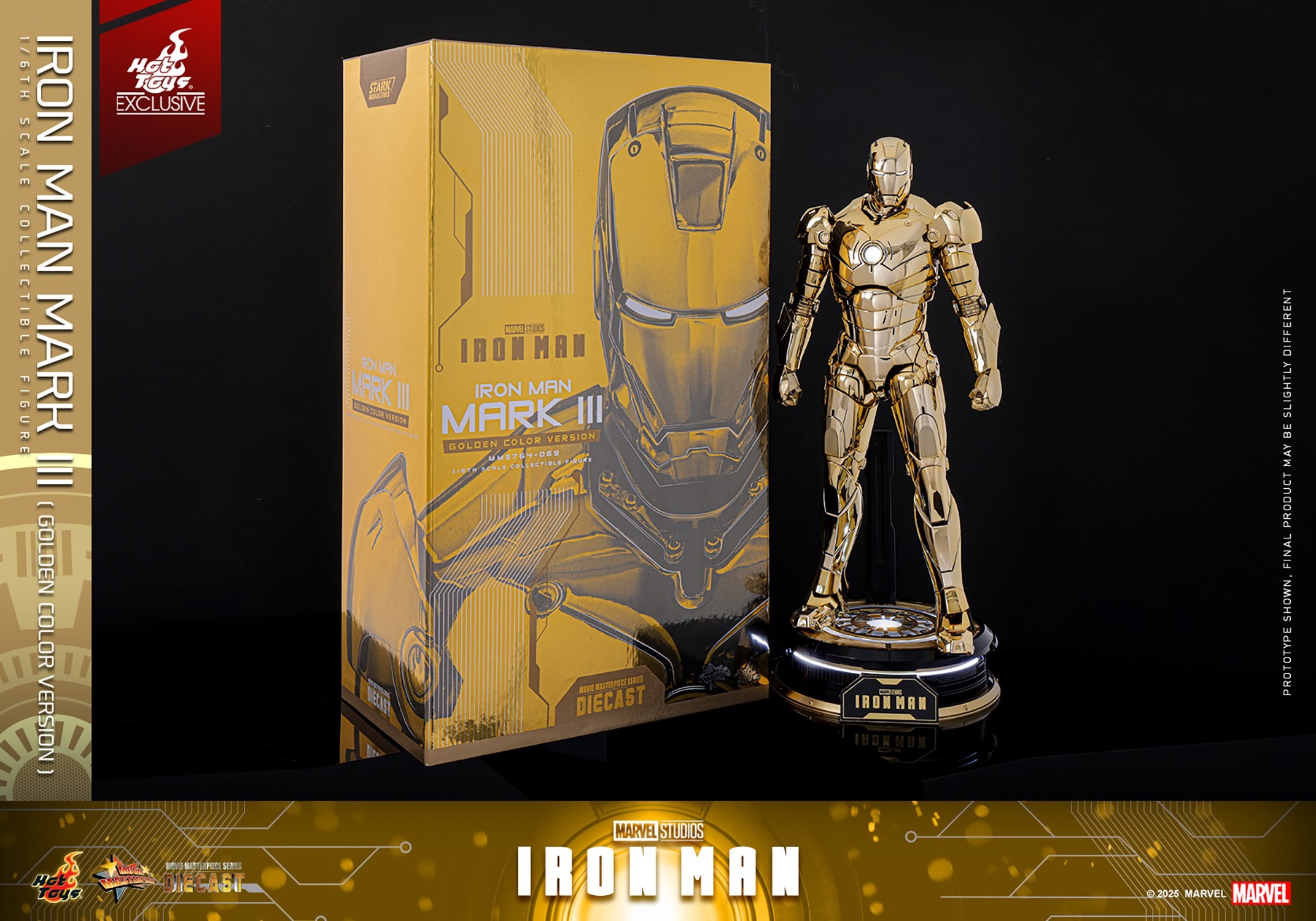 [READY STOCK ITEM] Action Figure 1/6 IRON MAN MARK III GOLDEN COLOR VER. By Hot Toys