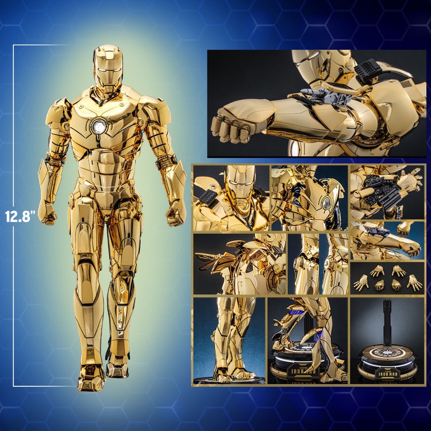 [READY STOCK ITEM] Action Figure 1/6 IRON MAN MARK III GOLDEN COLOR VER. By Hot Toys