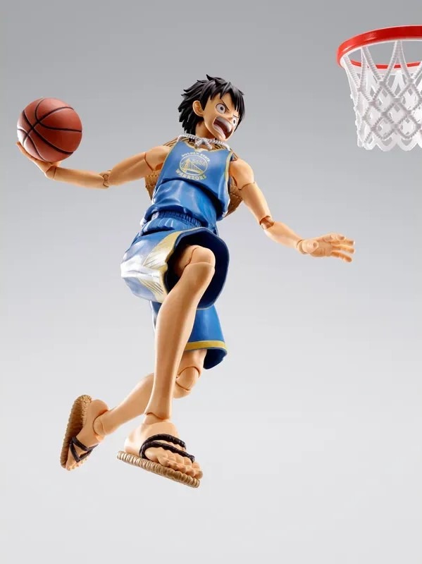 SHF S.H.Figuarts MONKEY.D.LUFFY GOLDEN STATE WARRIORS ver. - ONE PIECE×NBA By Premium Bandai