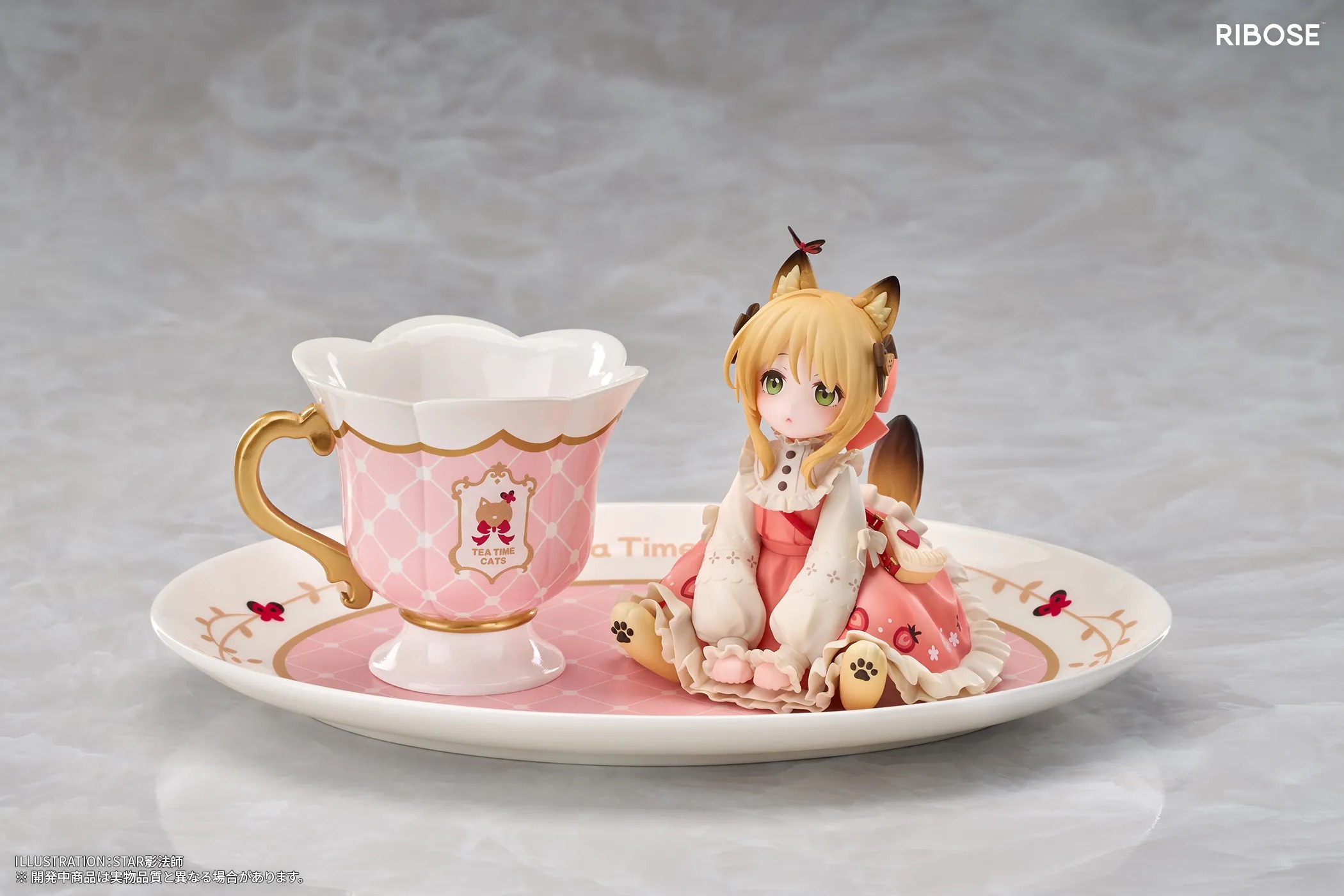 Deformed Figure DLC Series Orange Cat - Tea Time Cats By RIBOSE