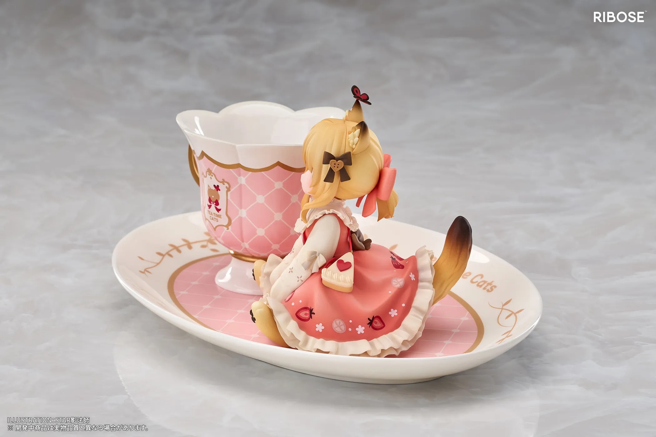 Deformed Figure DLC Series Orange Cat - Tea Time Cats By RIBOSE