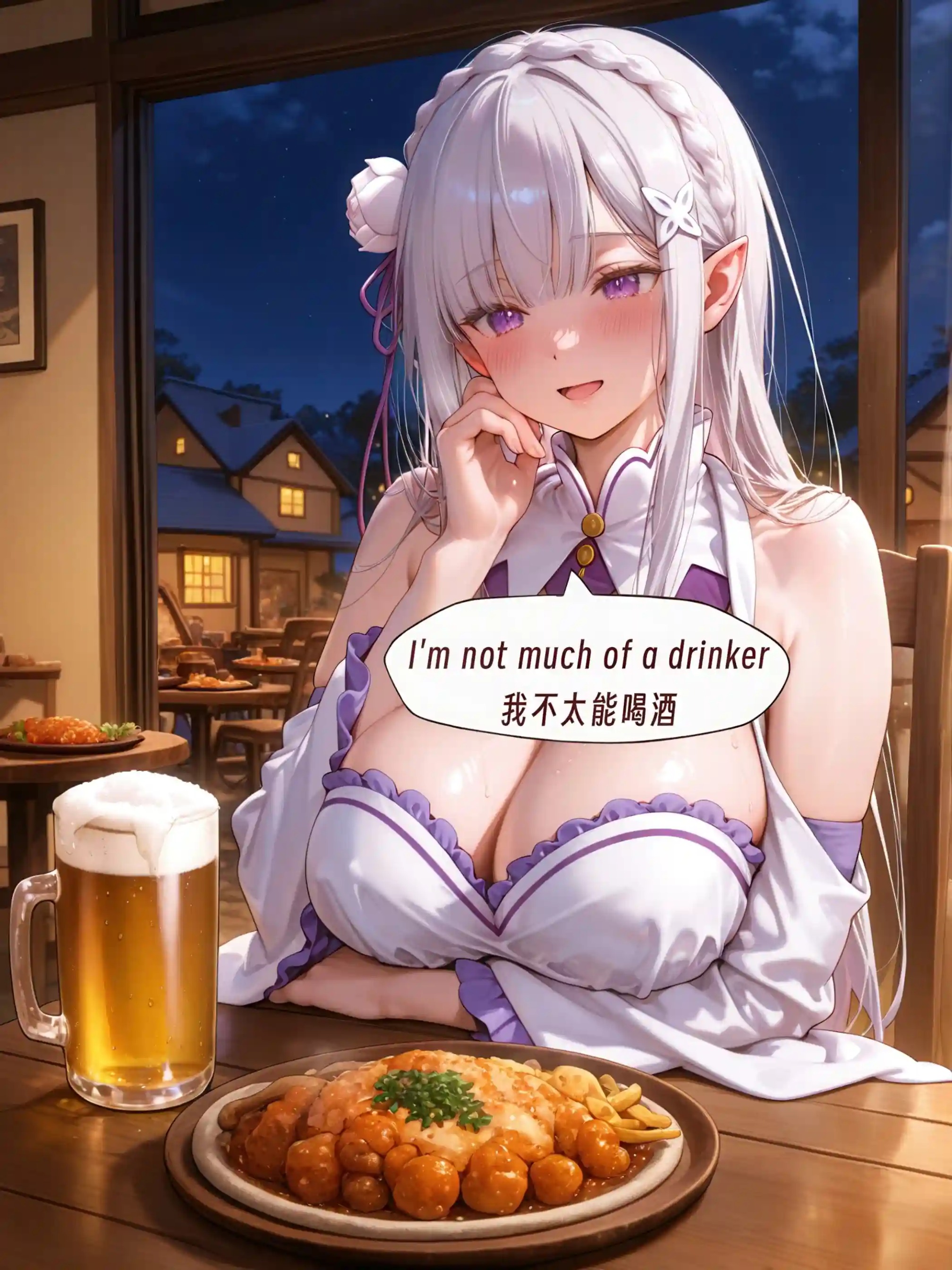 AI Anime Digital Comic Emilia - Re:Zero Kara Hajimeru Isekai Seikatsu R18 NSFW Bundle - 240 Ultra HD Lewd Images Pack (English & Chinese Language)