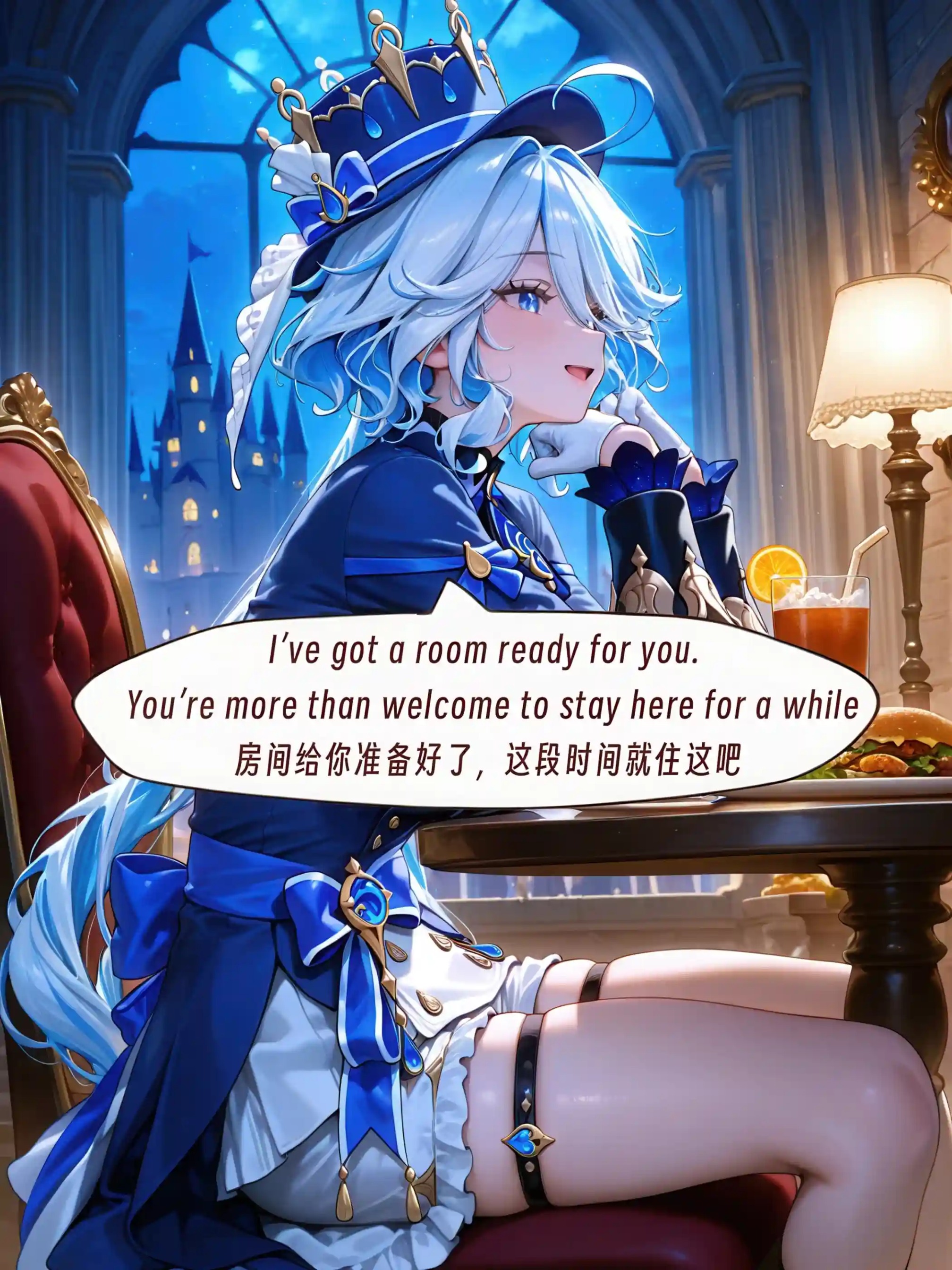 AI Anime Digital Comic Hu Tao & Furina - Genshin Impact R18 NSFW Bundle - 263 Ultra HD Lewd Images Pack (English & Chinese Language)