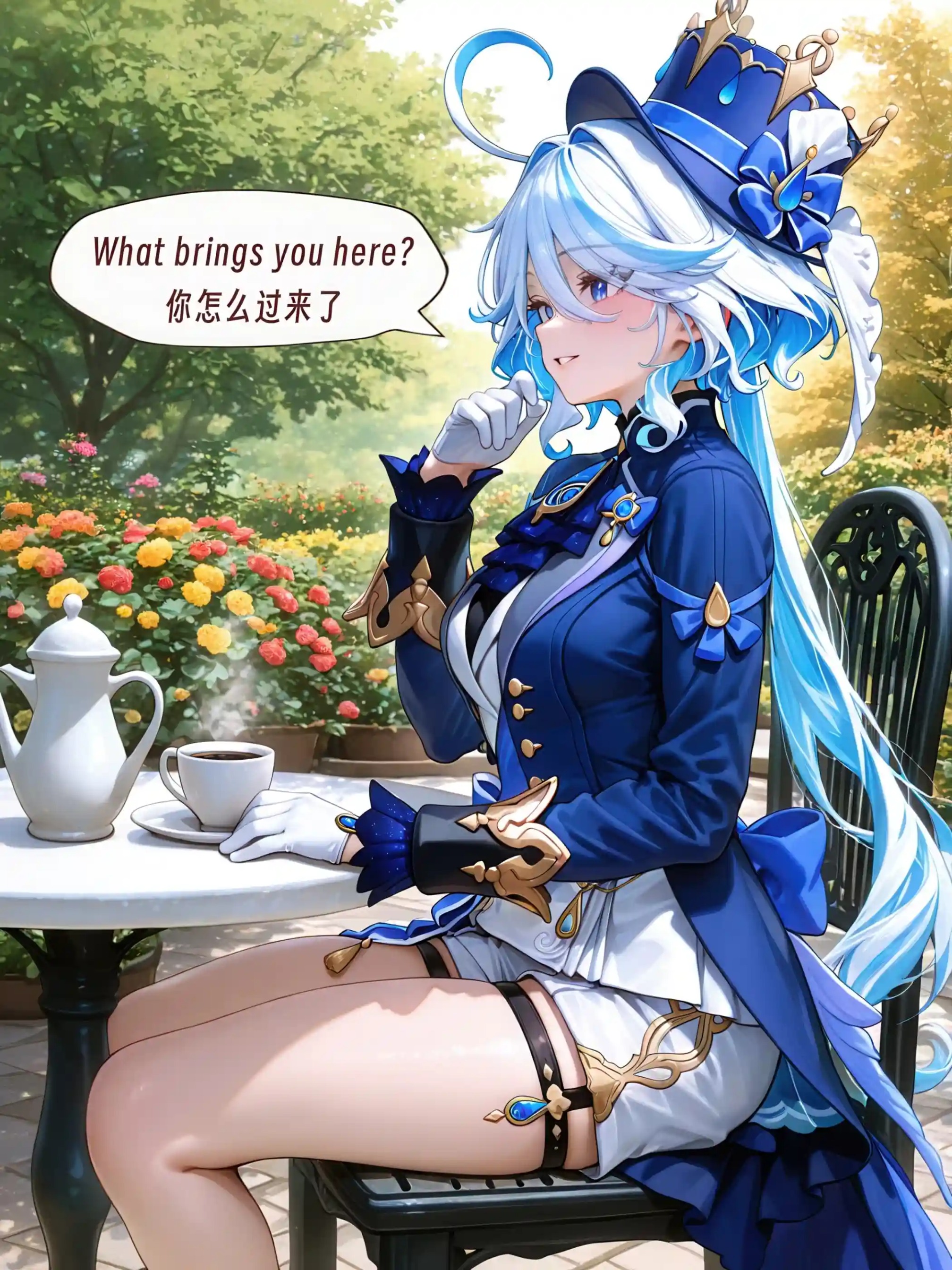 AI Anime Digital Comic Hu Tao & Furina - Genshin Impact R18 NSFW Bundle - 263 Ultra HD Lewd Images Pack (English & Chinese Language)