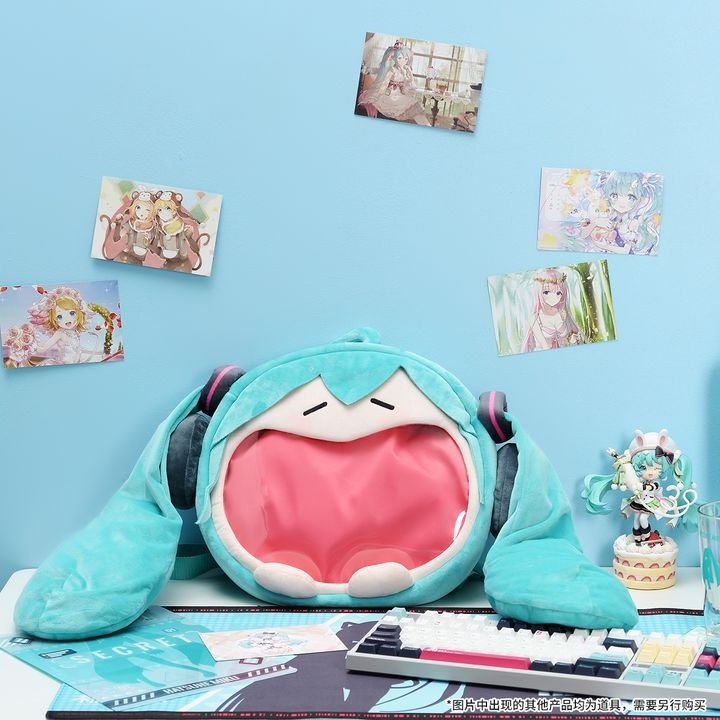 [READY STOCK ITEM] Hatsune Miku Smile Head Mascot Bag (45x40cm) - Vocaloid By Bilibili X BEMOE