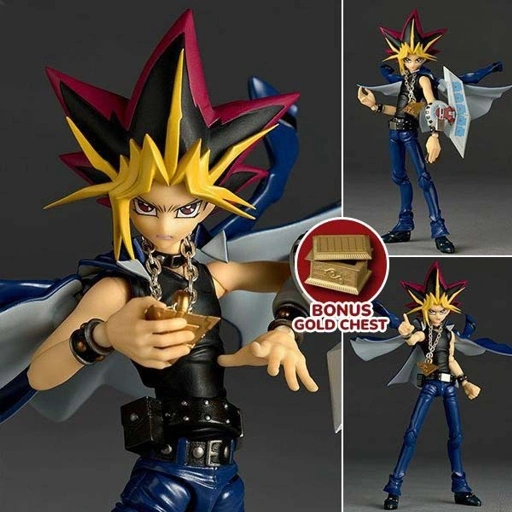 Image of [READY STOCK ITEM] [With Bonus Gold Sarchopagus] Revoltech Yami Yugi - Yu-Gi-Oh! Duel Monsters By Kaiyodo