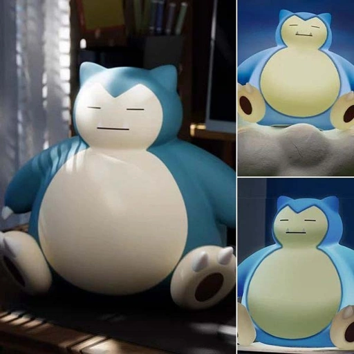 Image of Snorlax ~ Cute Sitting Pose ~ LED Night Light Lamp - Pokemon (15cm) By LANGBOWANG