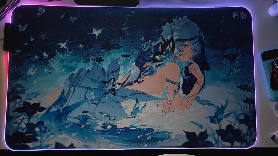 [READY STOCK ITEM] The Shorekeeper Resonator Theme RGB Glowing Mouse Pad / Mousepad (70x40cm) - Wuthering Waves By Kuro Game