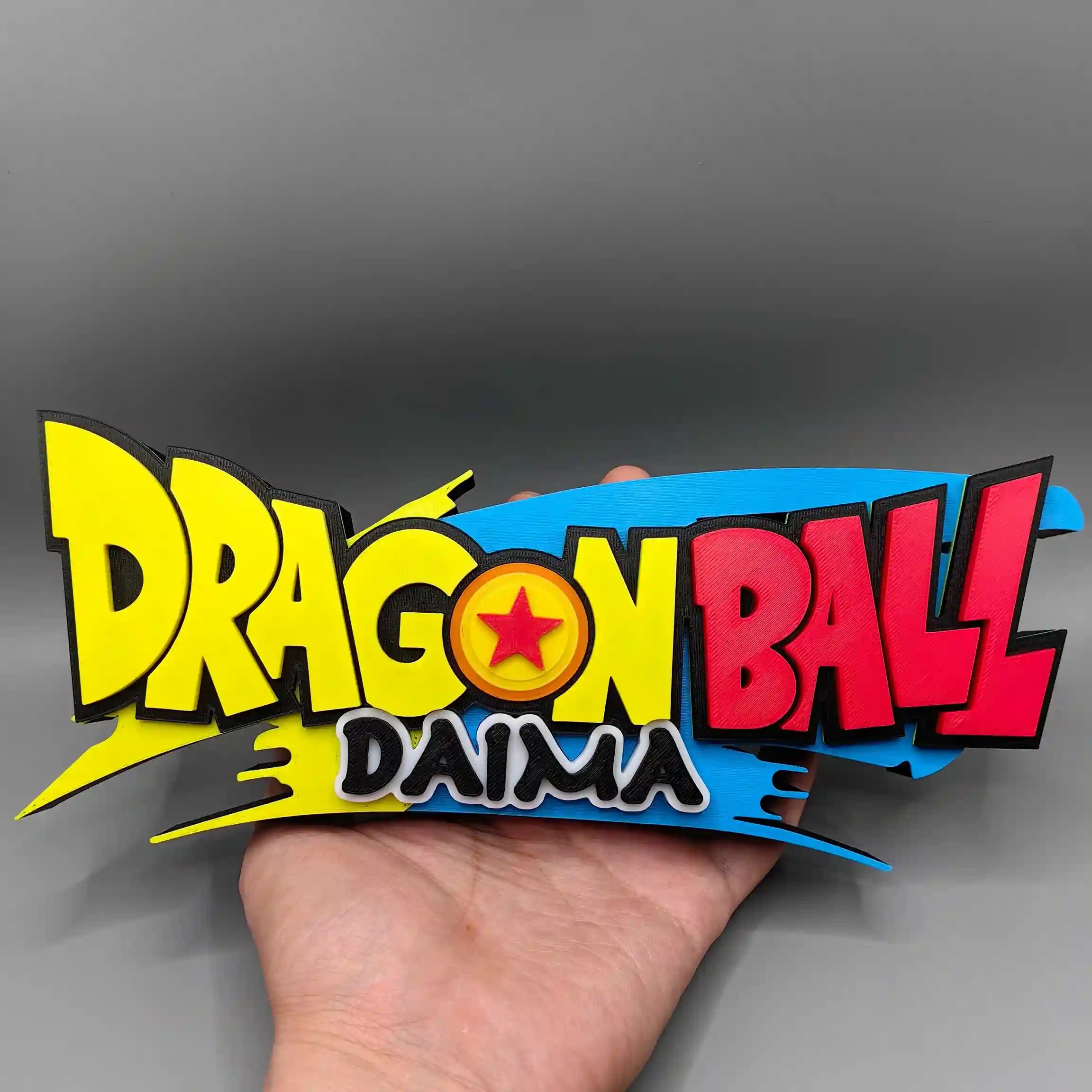 Epic 3D Printed Dragon Ball Daima Logo Display Standee - The Ultimate Anime Shelf Sign! By Otaku Kingdom