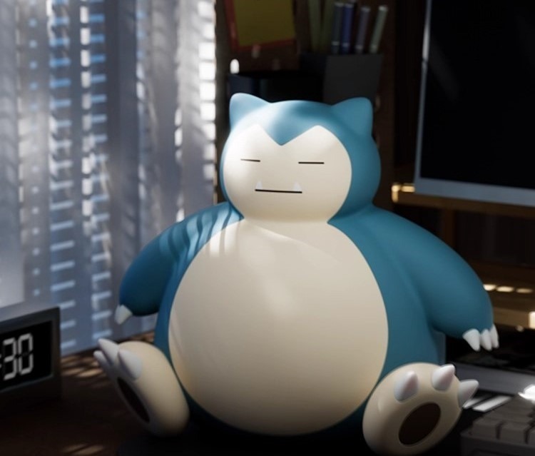 Snorlax ~ Cute Sitting Pose ~ LED Night Light Lamp - Pokemon (15cm) By LANGBOWANG