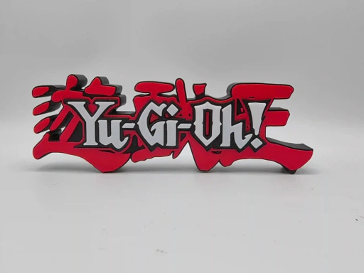 Epic 3D Printed Yugioh Duel Monsters Logo Display Standee - The Ultimate Anime Shelf Sign! By Otaku Kingdom