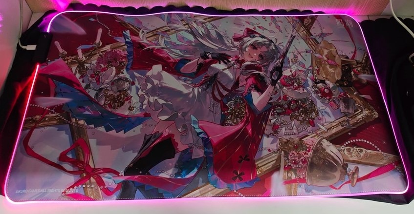 [READY STOCK ITEM] Carlotta Resonator Theme RGB Glowing Mouse Pad / Mousepad (70x40cm) - Wuthering Waves  By Kuro Game