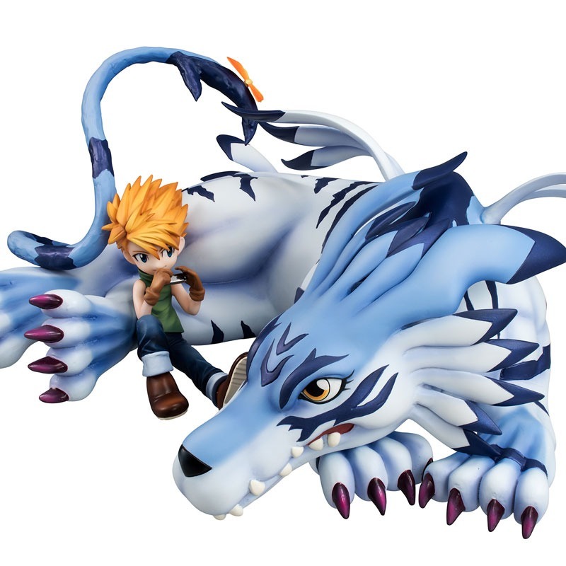G.E.M. Series Digimon Adventure Garurumon & Yamato Ishida Complete Figure By MegaHouse