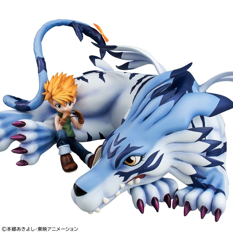 G.E.M. Series Digimon Adventure Garurumon & Yamato Ishida Complete Figure By MegaHouse