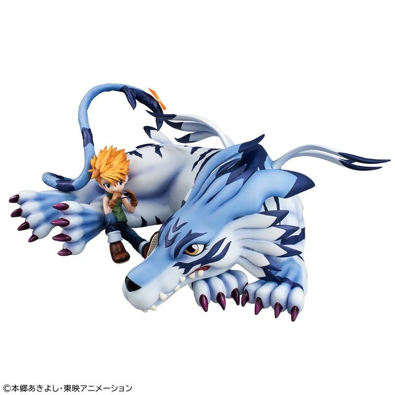 G.E.M. Series Digimon Adventure Garurumon & Yamato Ishida Complete Figure By MegaHouse