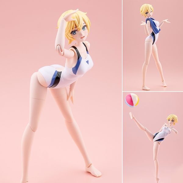 Sousai Shoujo Teien 1/10 Plastic Model Rui Saotome - Dreaming Style White Dolphin - Touou High School Competitive Swimsuit Ver. By Kotobukiya