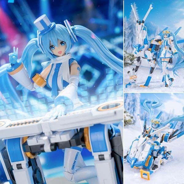 Action Figure 1/12 Snow Miku with Rabbit Yukine - Freezing Point Echo Ver. Vocaloid By Soskill
