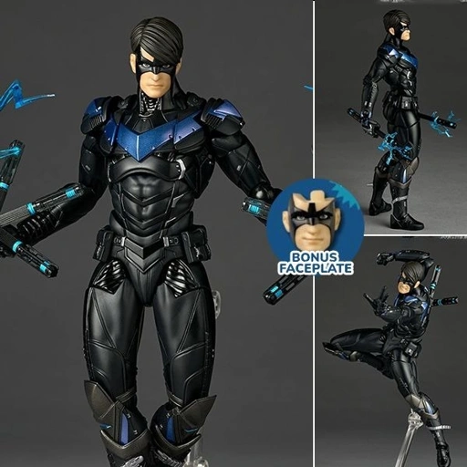 Image of [With Bonus] Revoltech Amazing Yamaguchi Nightwing - Batman : Arkham Knight By Kaiyodo