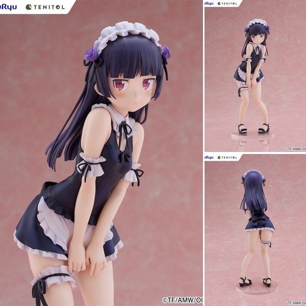 TENITOL TALL Figure Gokou Ruri / Kuroneko - Swimsuit Maid Ver. Ore no Imouto ga Konna ni Kawaii Wake ga Nai / Oreimo 2 By FuRyu
