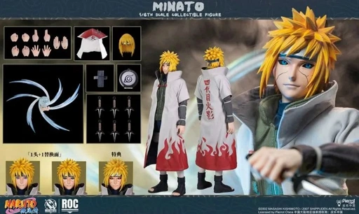 Image of Action Figure 1/6 Namikaze Minato - Fourth Hokage Ver. Naruto Shippuden ROC015 By Rocket Toys