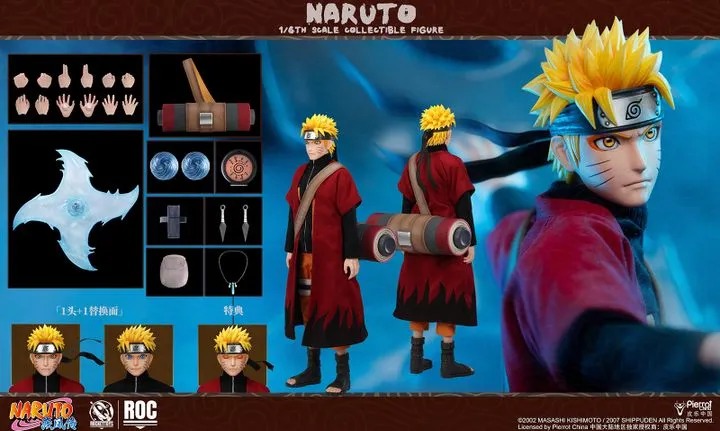 Action Figure 1/6 Uzumaki Naruto - Sage Mode Ver. Naruto Shippuden ROC011 By Rocket Toys