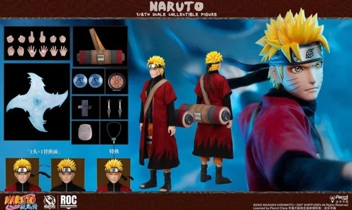 Image of Action Figure 1/6 Uzumaki Naruto - Sage Mode Ver. Naruto Shippuden ROC011 By Rocket Toys
