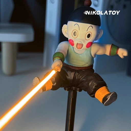 Image of [With Magnetic LED] PVC Desktop Figure Chiaotzu Dodonpa Attack Ver.  - Dragonball Z By Nikolatoy