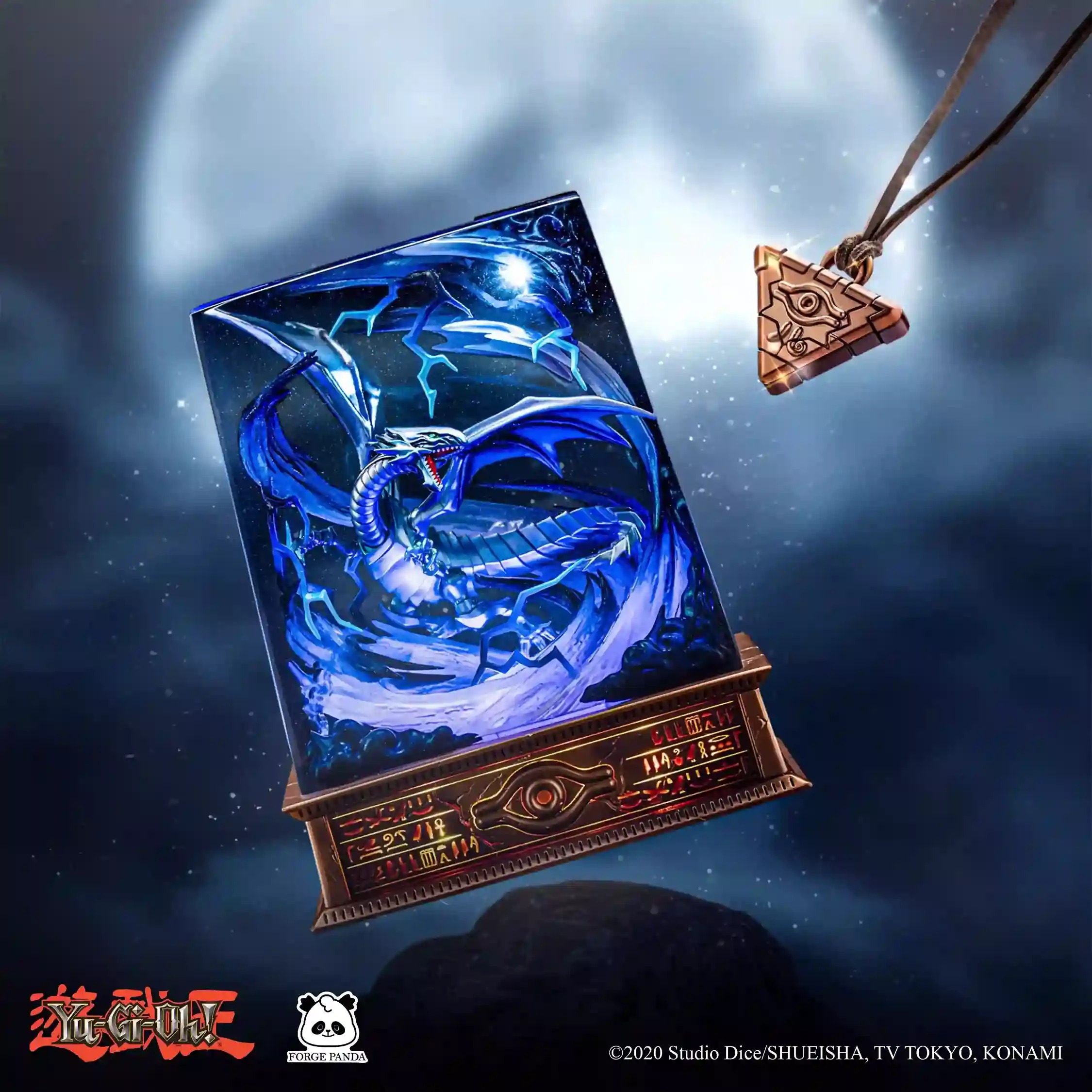 Blue-Eyes White Dragon 3D Crystal Diorama Led Lamp Figure - Yugioh Design By Forge Panda X Dwarf Factory