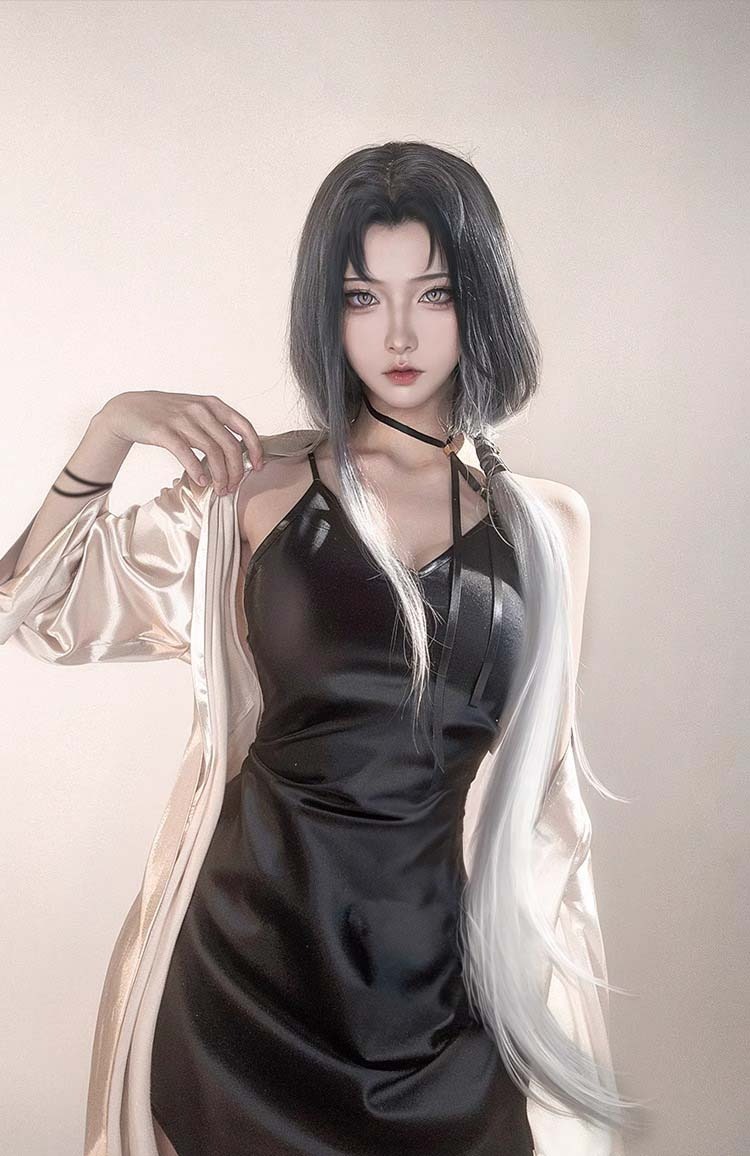 Cosplay Angel Pajamas Satin Set Premium Cosplay Costume suspender skirt