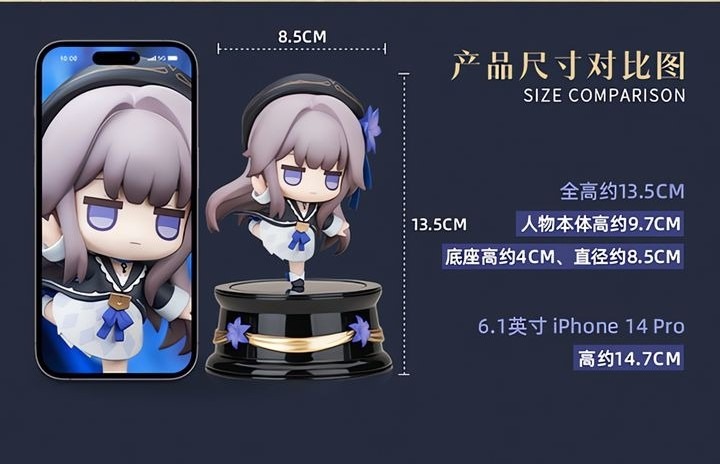 [READY STOCK ITEM] Mini Figure Herta Rotating Base Ver. - Honkai Star Rail (14cm) By APEX