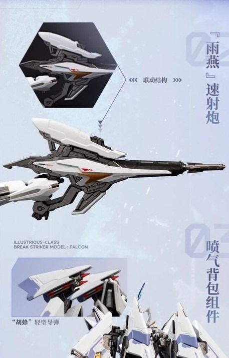 [READY STOCK ITEM] PROGENITOR EFFECT 1/100 Illustrious Class ZY0007 UBP-R02T Falcon - Mecha BREAK By MOSHOWTOYS