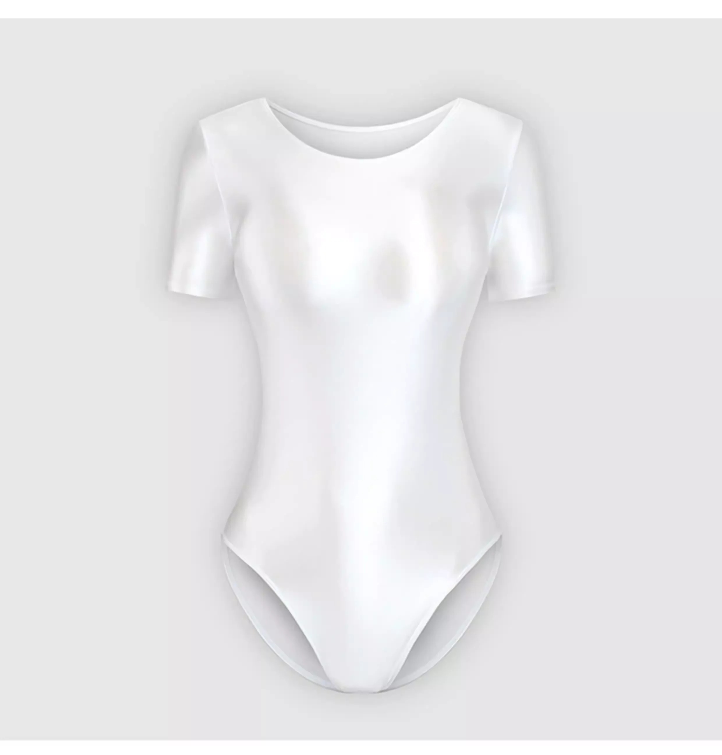 Bodysuit Wanita Lengan Pendek Bahan Premium Glossy Satin Look Mengkilap Baju Senam / Yoga / Ballet (Tersedia 15 Warna)