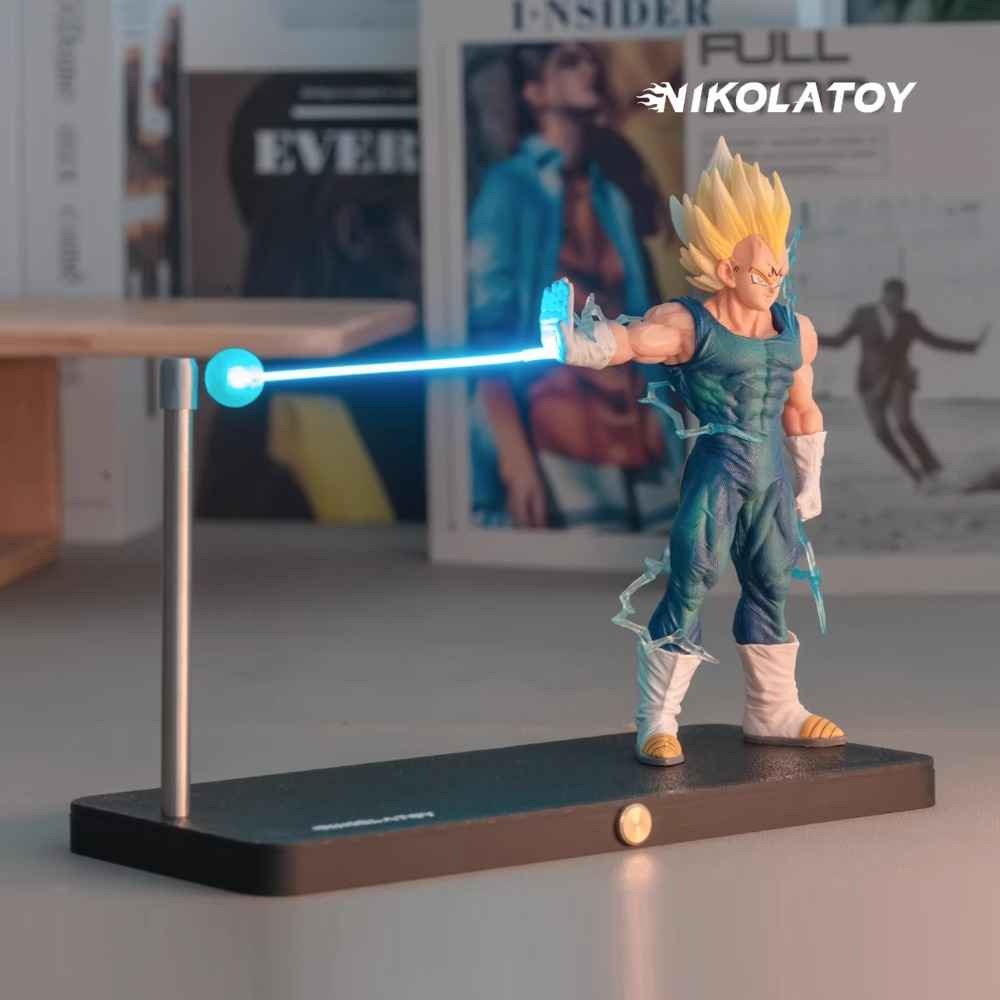 [With Magnetic LED] PVC Desktop Figure Super Saiyan Majin Vegeta Small Big Bang Attack Ver.  - Dragonball Z By Nikolatoy