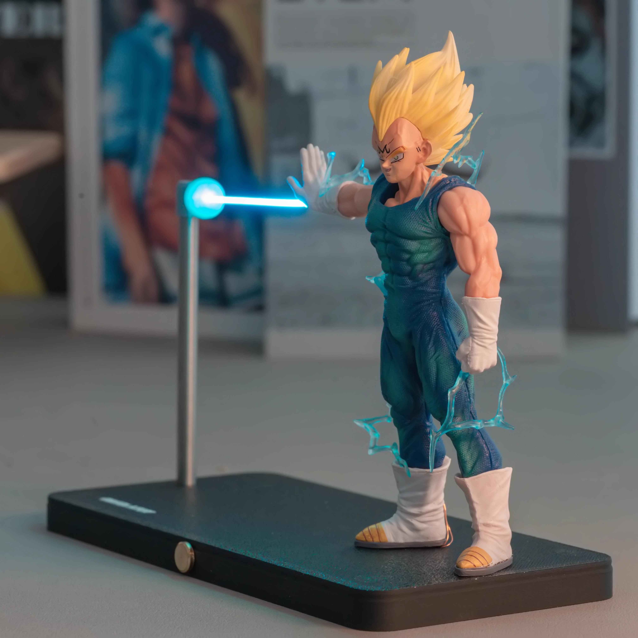 [With Magnetic LED] PVC Desktop Figure Super Saiyan Majin Vegeta Small Big Bang Attack Ver.  - Dragonball Z By Nikolatoy