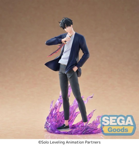 Xross Link Figure Sung Jin Woo / Shun Mizushino (17,5cm) & Cha Hae-In / Kosaka Shizuku (16cm) - Solo Leveling By SEGA