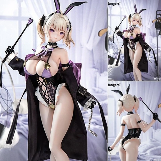 Image of Scaled Figure 1/4 Black Bunny Doctrine Lithes - Illustration by Grandia By Hobby Rangers