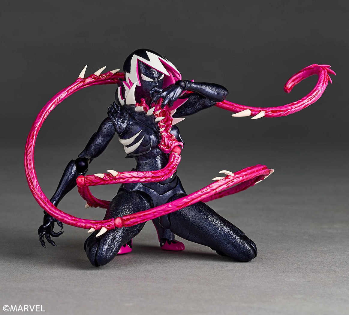[With Bonus] Revoltech Amazing Yamaguchi Gwen Stacy / Gwenom - Spider-Gwen By Kaiyodo